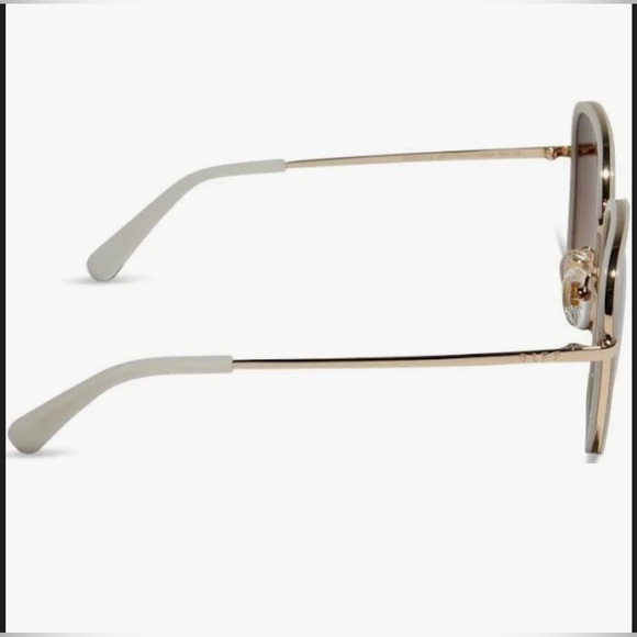 Diff Genevive 57mm cream bone frame brown Gradient lens Square Sunglasses new - Picture 5 of 12